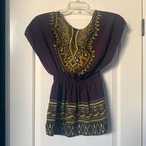 Comfy top with cinched waist